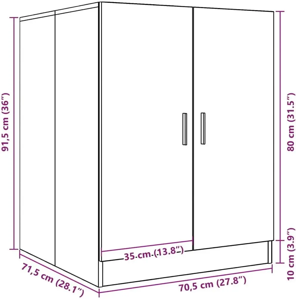 Dulap VidaXL 856639 (Concrete Grey)