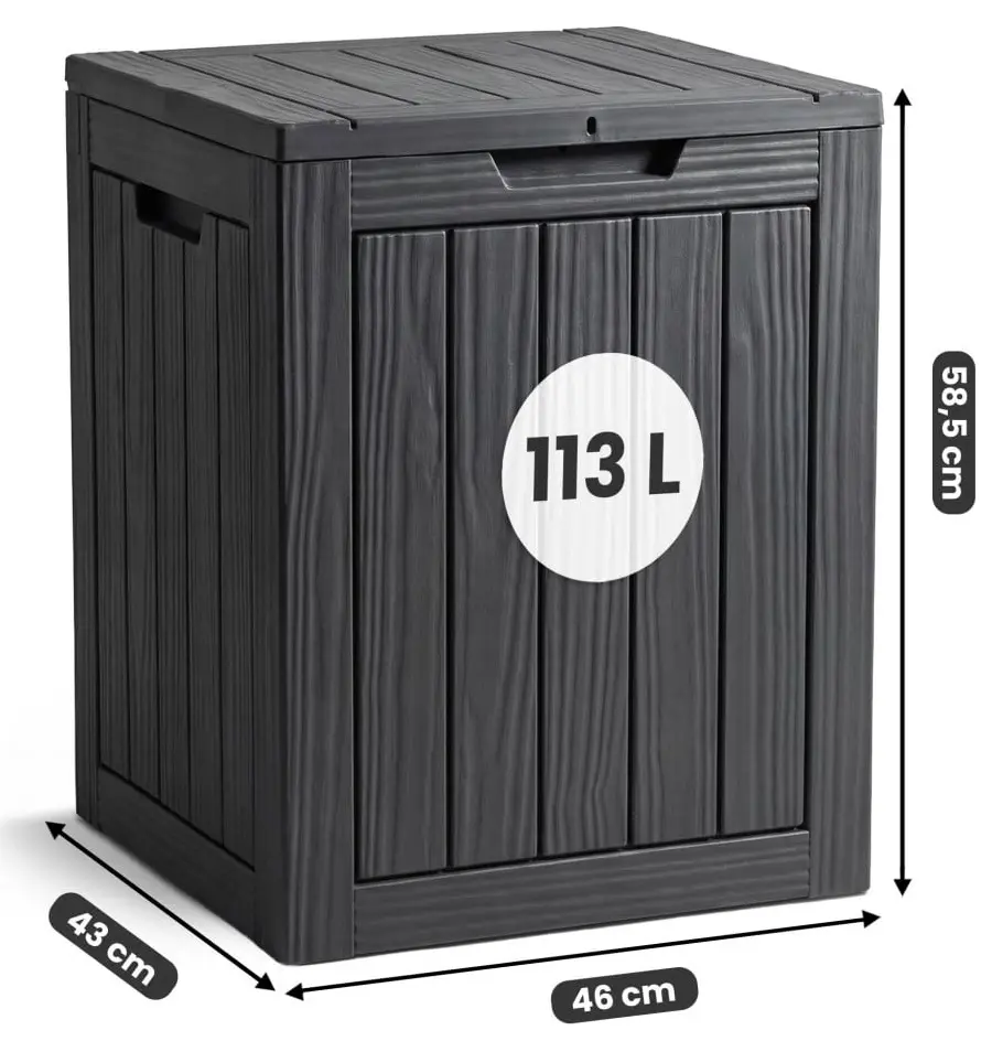 Lada depozitare de gradina Akord 113L (Black) - 6