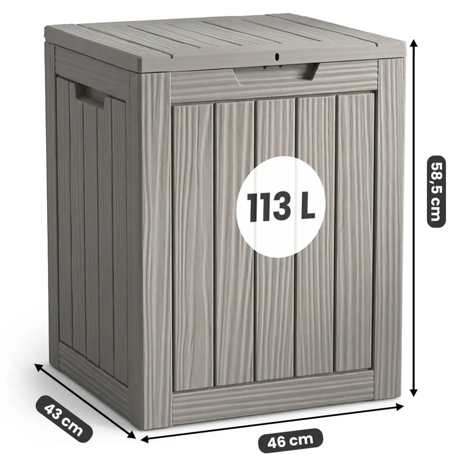 Lada depozitare de gradina Akord 113L (Gray) - 4