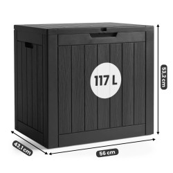 Lada depozitare de gradina Akord 117L (Black) Thumb