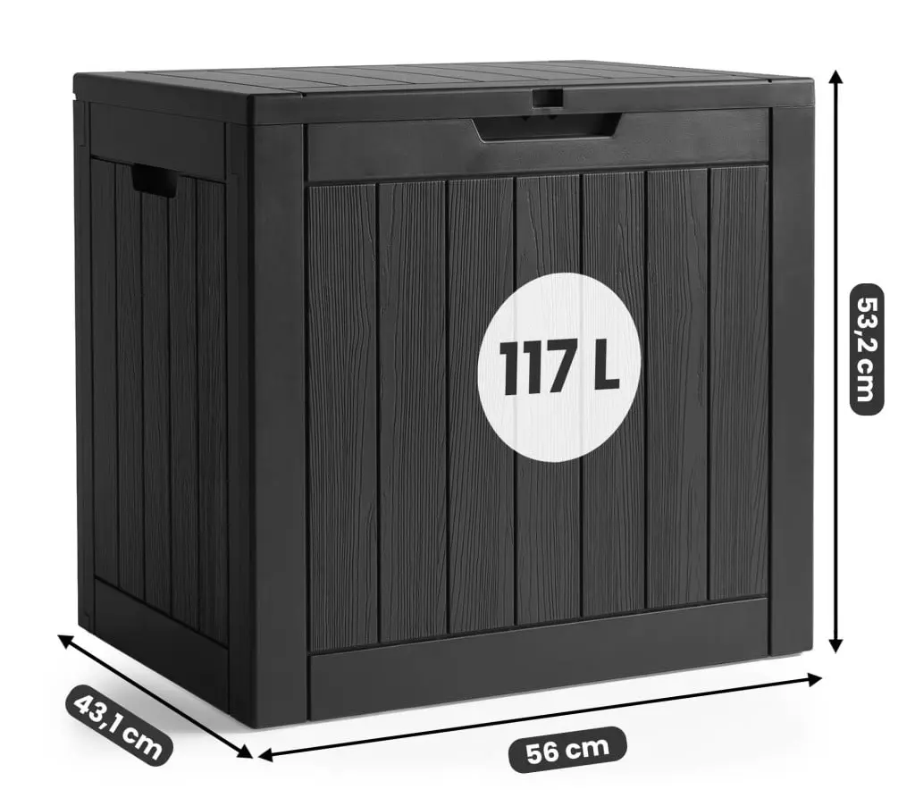 Lada depozitare de gradina Akord 117L (Black) - 5