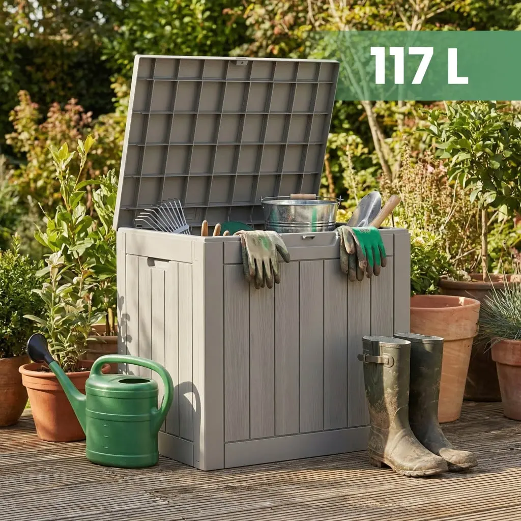 Lada depozitare de gradina Akord 117L (Gray) - 6