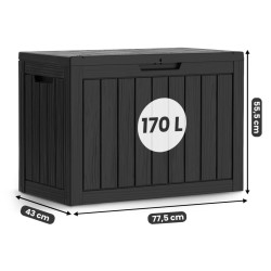 Lada depozitare de gradina Akord 170L (Black) Thumb