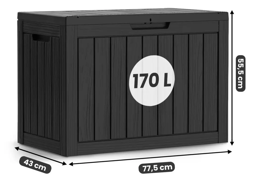 Lada depozitare de gradina Akord 170L (Black) - 6