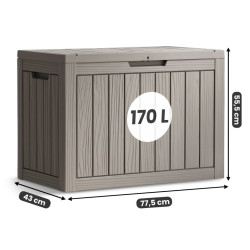 Lada depozitare de gradina Akord 170L (Gray) Thumb