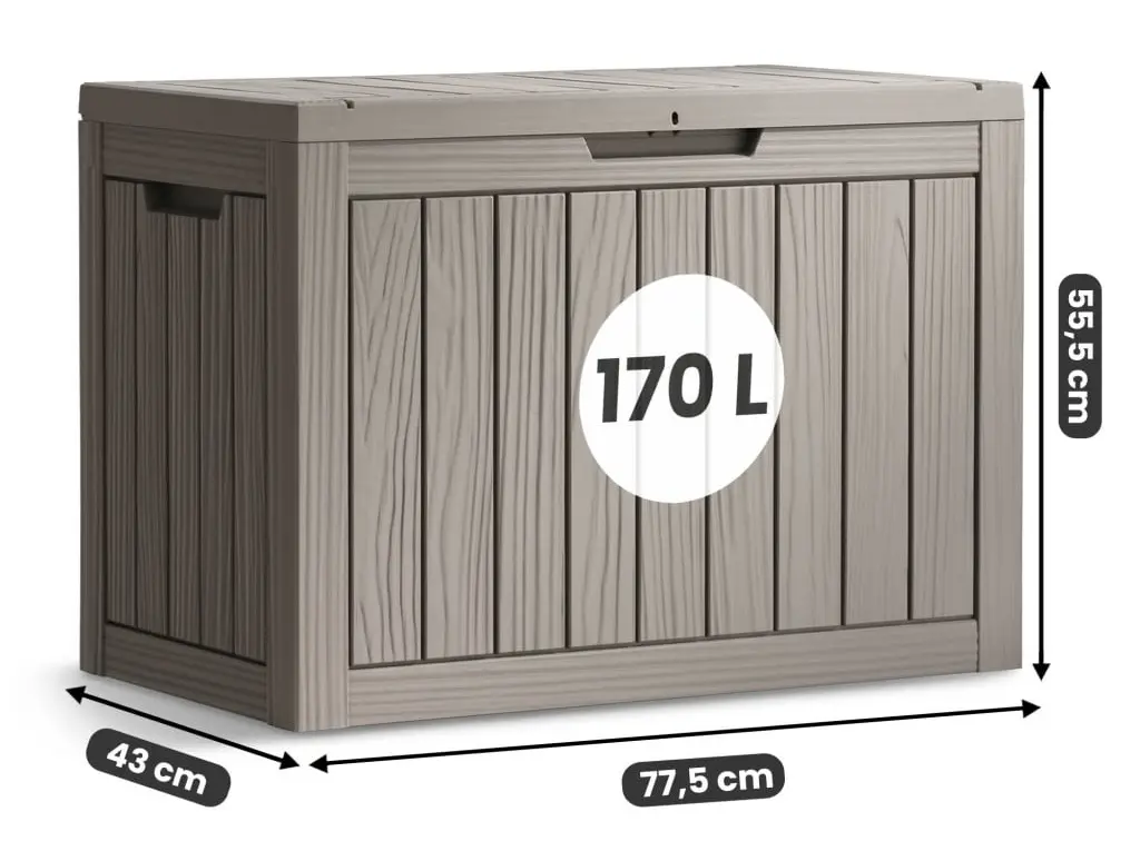 Lada depozitare de gradina Akord 170L (Gray) - 4