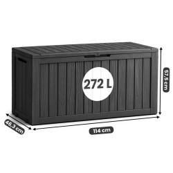 Lada depozitare de gradina Akord 272L (Black) Thumb