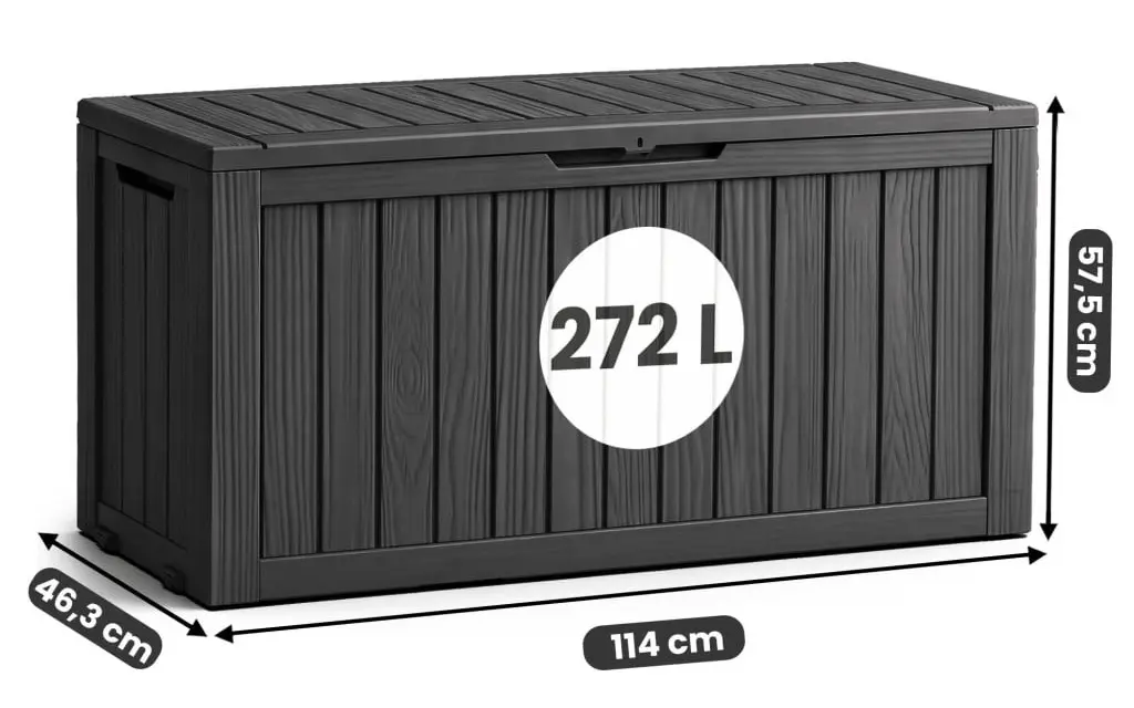 Lada depozitare de gradina Akord 272L (Black) - 4