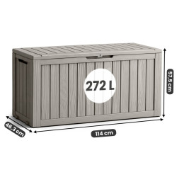 Lada depozitare de gradina Akord 272L (Gray) Thumb