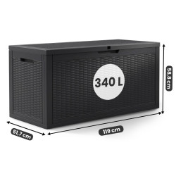 Lada depozitare de gradina Akord 340L (Black) Thumb
