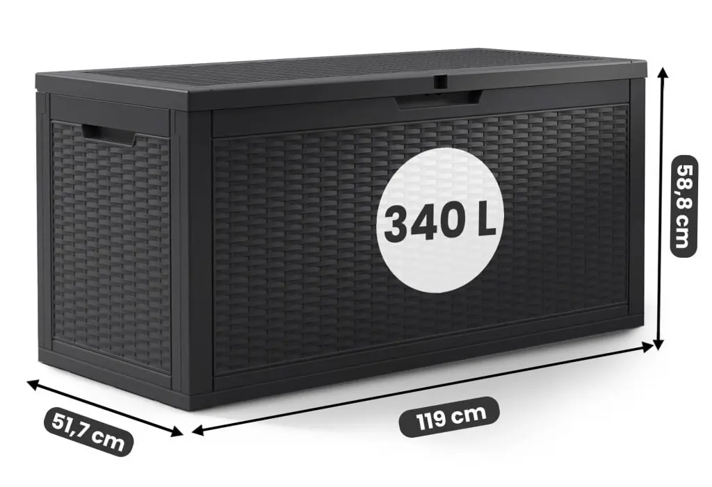 Lada depozitare de gradina Akord 340L (Black) - 4