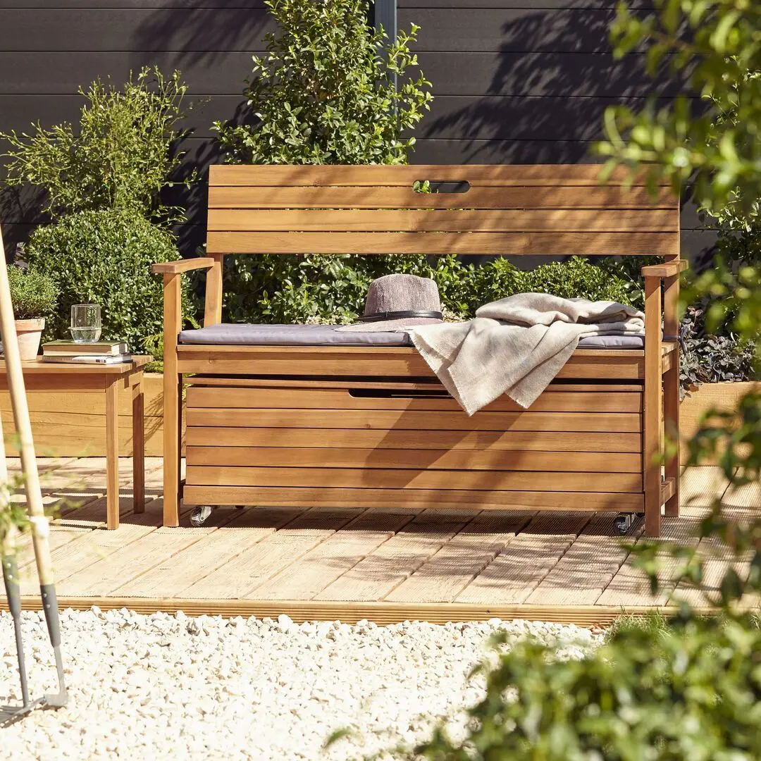 Садовый сундук Blooma Denia 115.8x46x36.2 (Acacia Wood) - 5