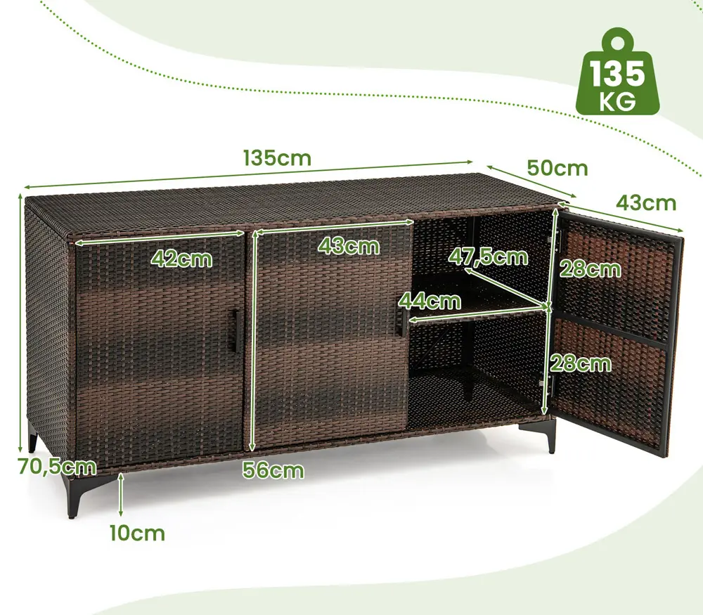 Буфет Costway JZ10261CF (Brown)