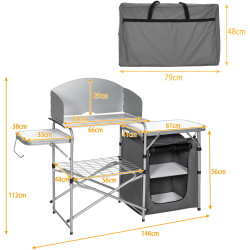 Bucatarie de camping Costway OP70542GR (Grey) Thumb