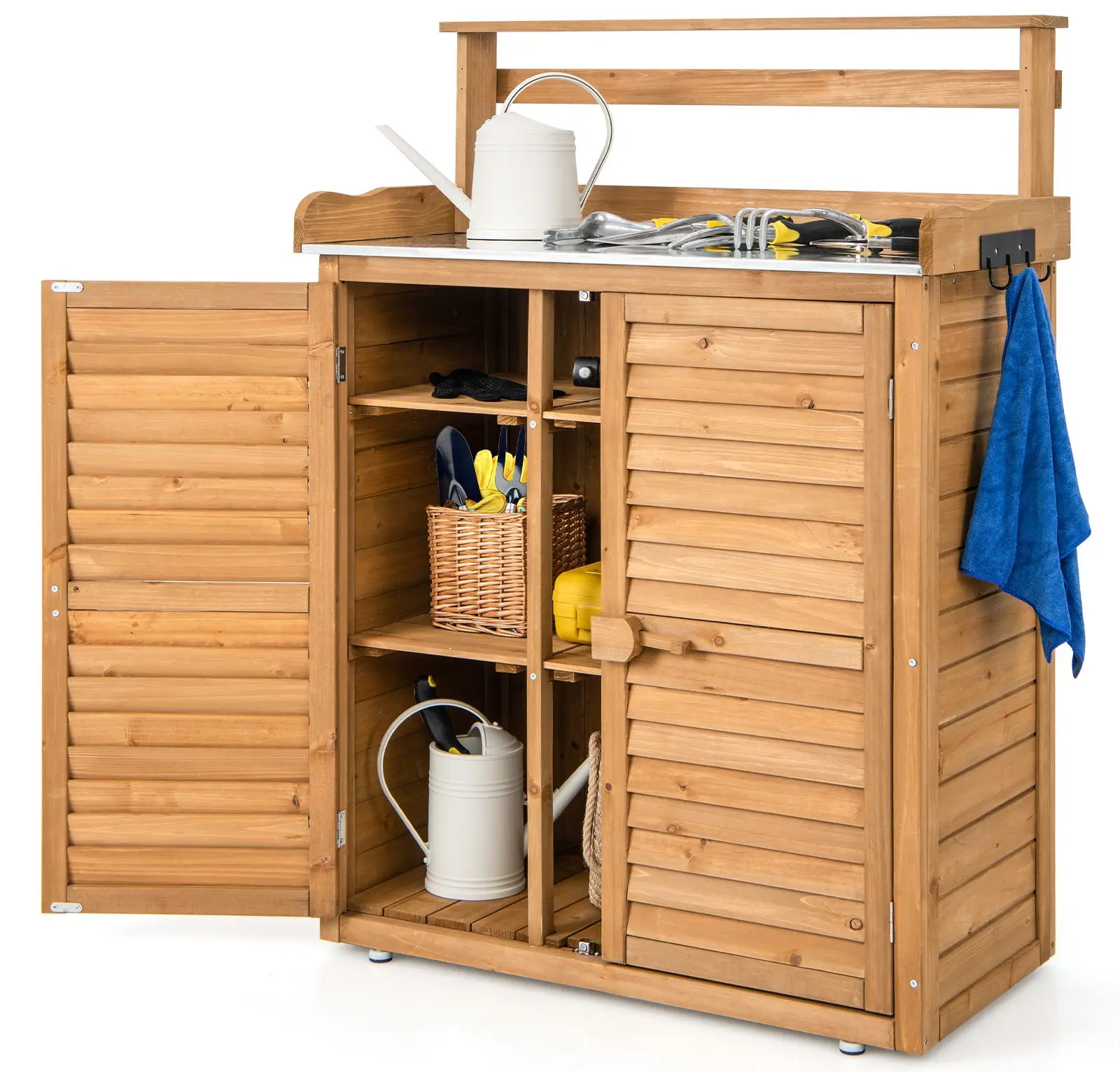 Садовый шкаф Costway GT4201NA (Natural) - 3