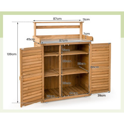Садовый шкаф Costway GT4201NA (Natural) Thumb