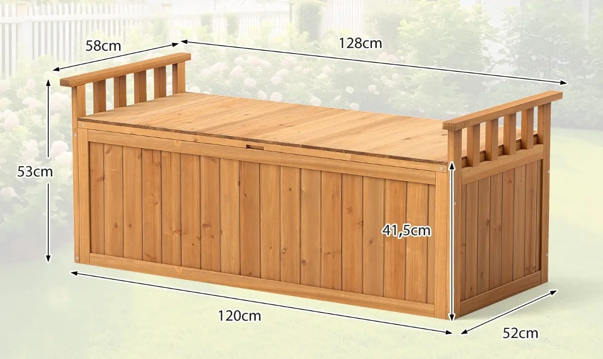 Lada depozitare de gradina Costway GT4244NA (Natural) - 3