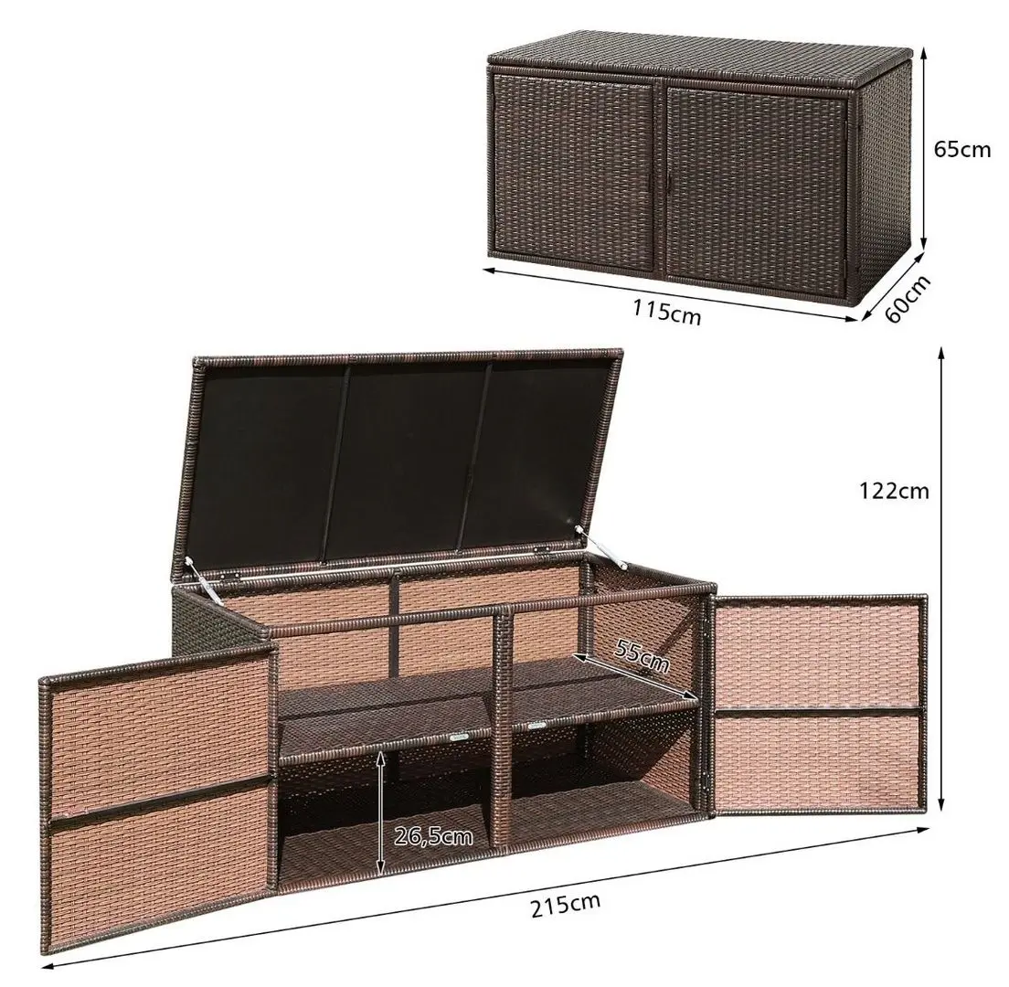 Lada depozitare de gradina Costway HW71006BN (Brown)