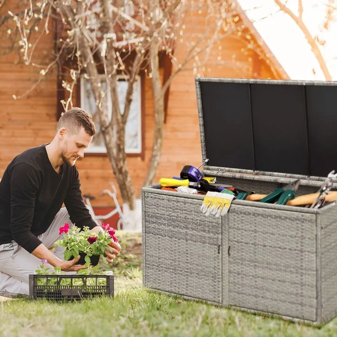 Lada depozitare de gradina Costway HW71006GR (Grey)