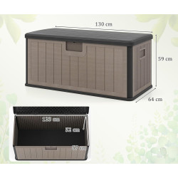 Lada depozitare de gradina Costway NP12605CF (Brown) Thumb