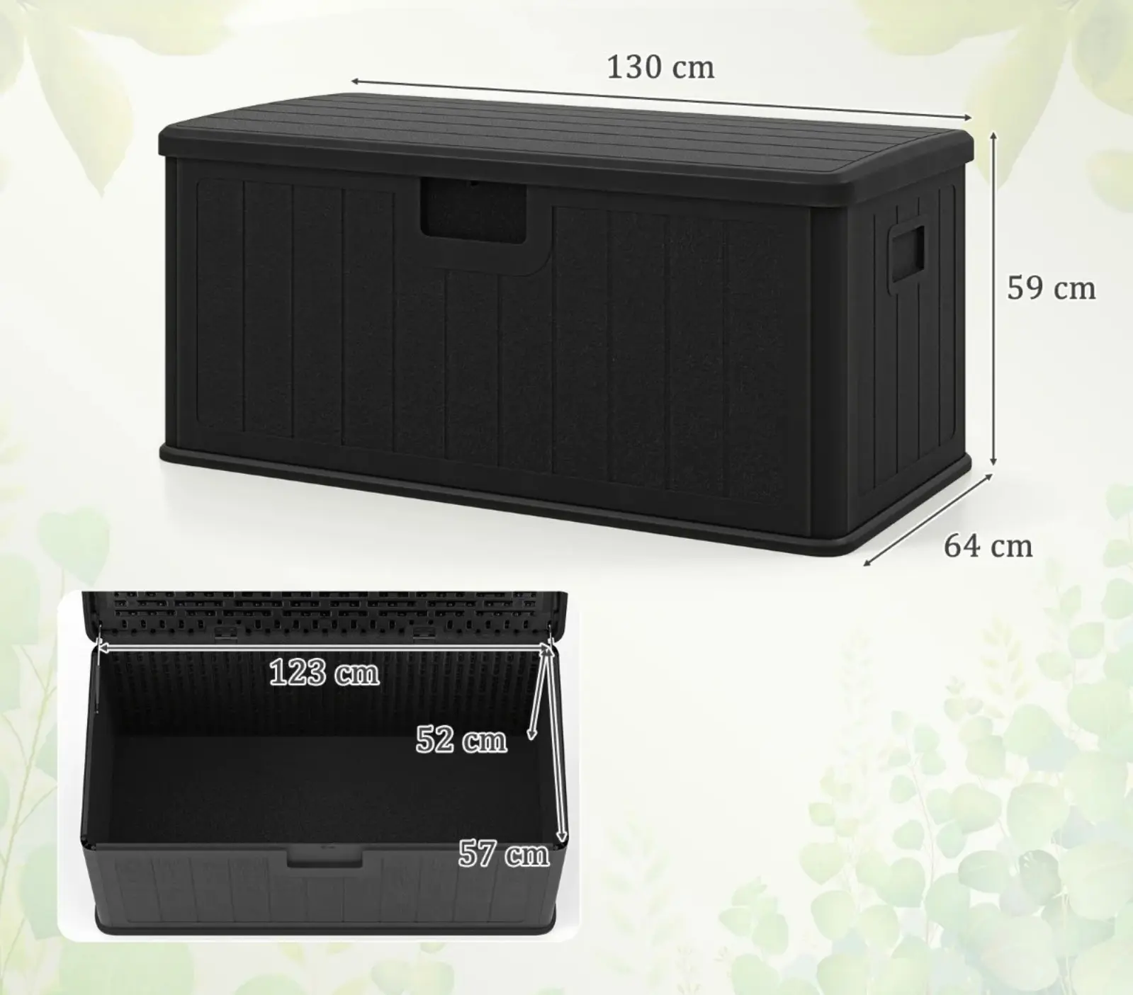 Lada depozitare de gradina Costway NP12605DK (Black) - 4