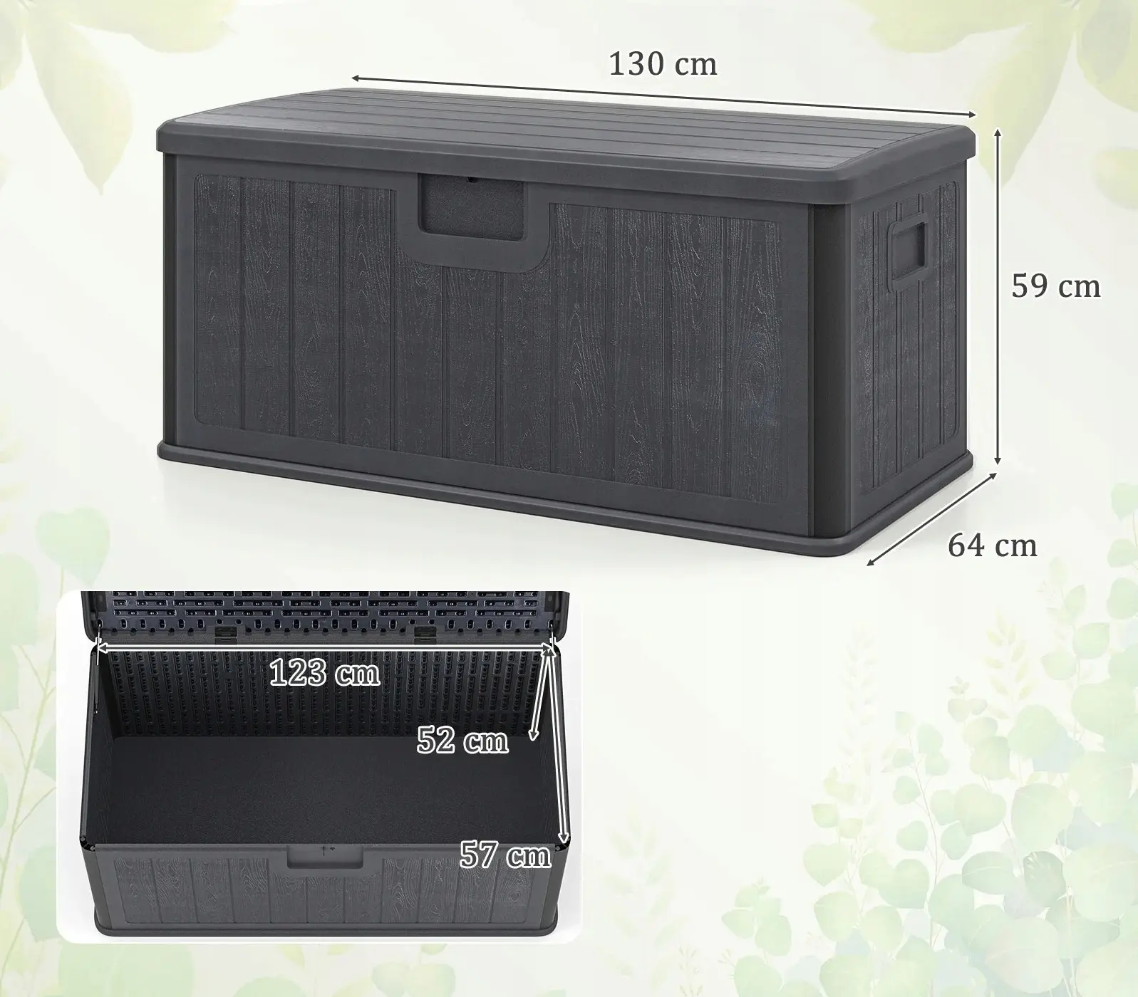 Lada depozitare de gradina Costway NP12605GR (Grey) - 2