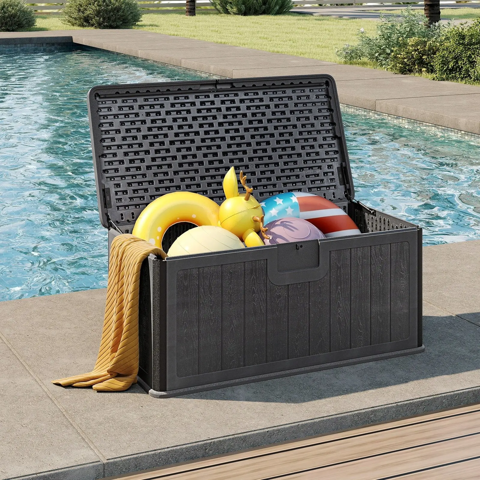 Lada depozitare de gradina Costway NP12605GR (Grey) - 3