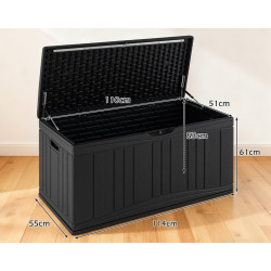 Lada depozitare de gradina Costway NP12851DK (Black) Thumb