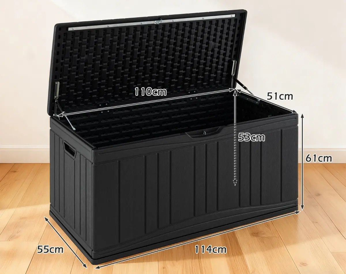 Lada depozitare de gradina Costway NP12851DK (Black) - 4