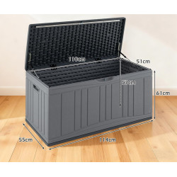 Lada depozitare de gradina Costway NP12851HG (Grey) Thumb