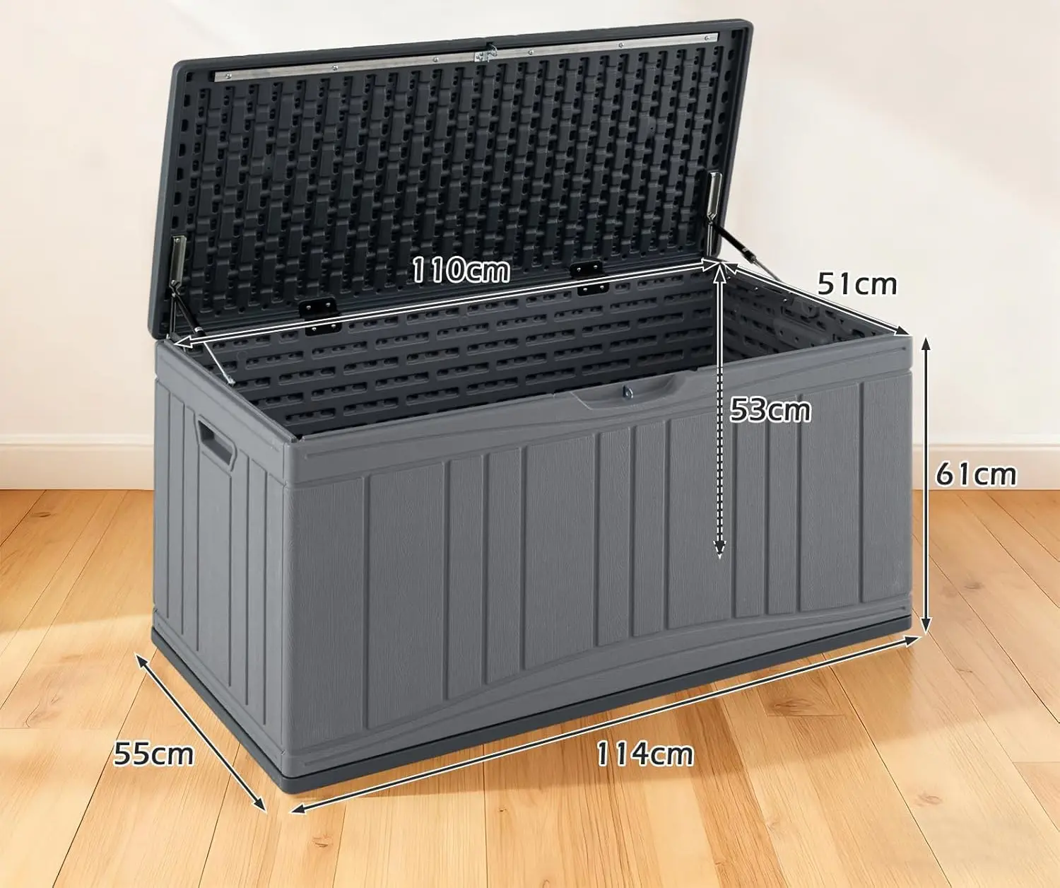 Lada depozitare de gradina Costway NP12851HG (Grey) - 4