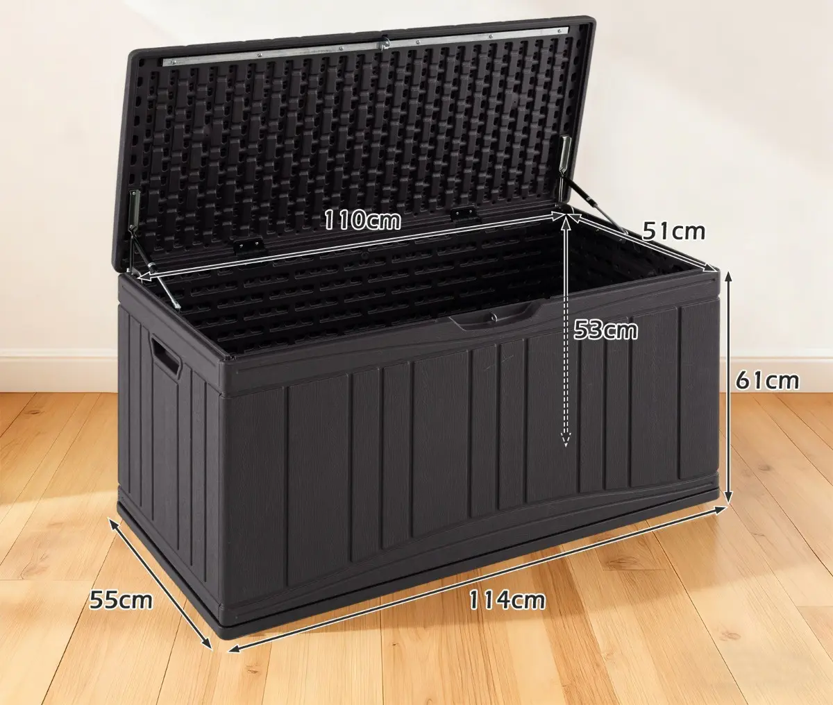 Садовый сундук Costway NP12851ZS (Brown) - 4