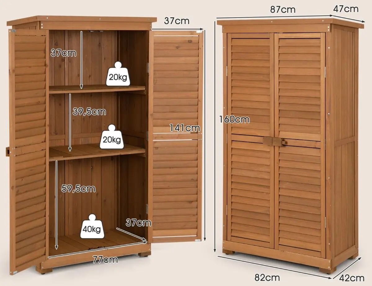 Шкаф Costway GT3746NA (Natural) - 6