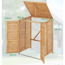 Шкаф для мусорного контейнера Costway GT4245NA (Natural) Thumb