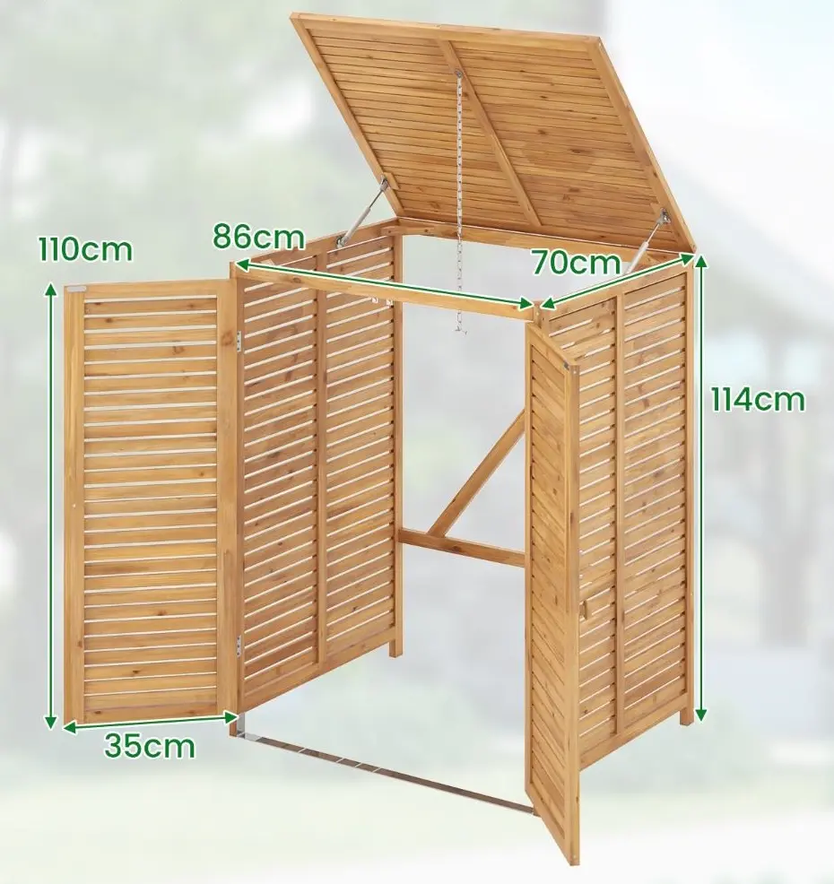 Шкаф для мусорного контейнера Costway GT4245NA (Natural)