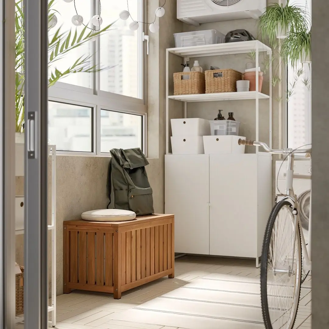 Садовый сундук Ikea Nammaro 80x40x45 (Светло-коричневая Морилка) - 5