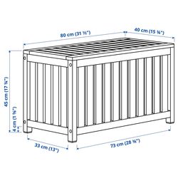 Садовый сундук Ikea Nammaro 80x40x45 (Светло-коричневая Морилка) Thumb