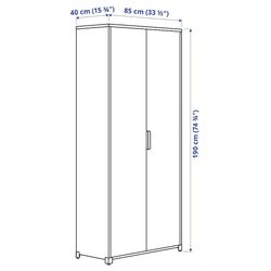 Шкаф Ikea Bror 85x40x191 (Черный) Thumb