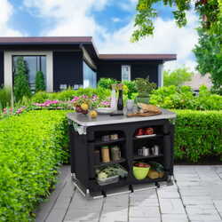 Dulap pliabil Jumi OM-282186 (Grey/Black) Thumb