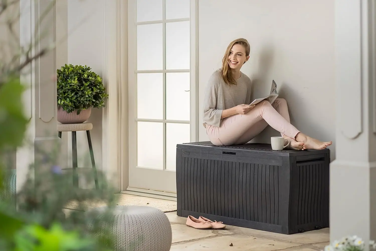 Lada depozitare de gradina Keter Comfy 56125 270L (Graphite) - 5