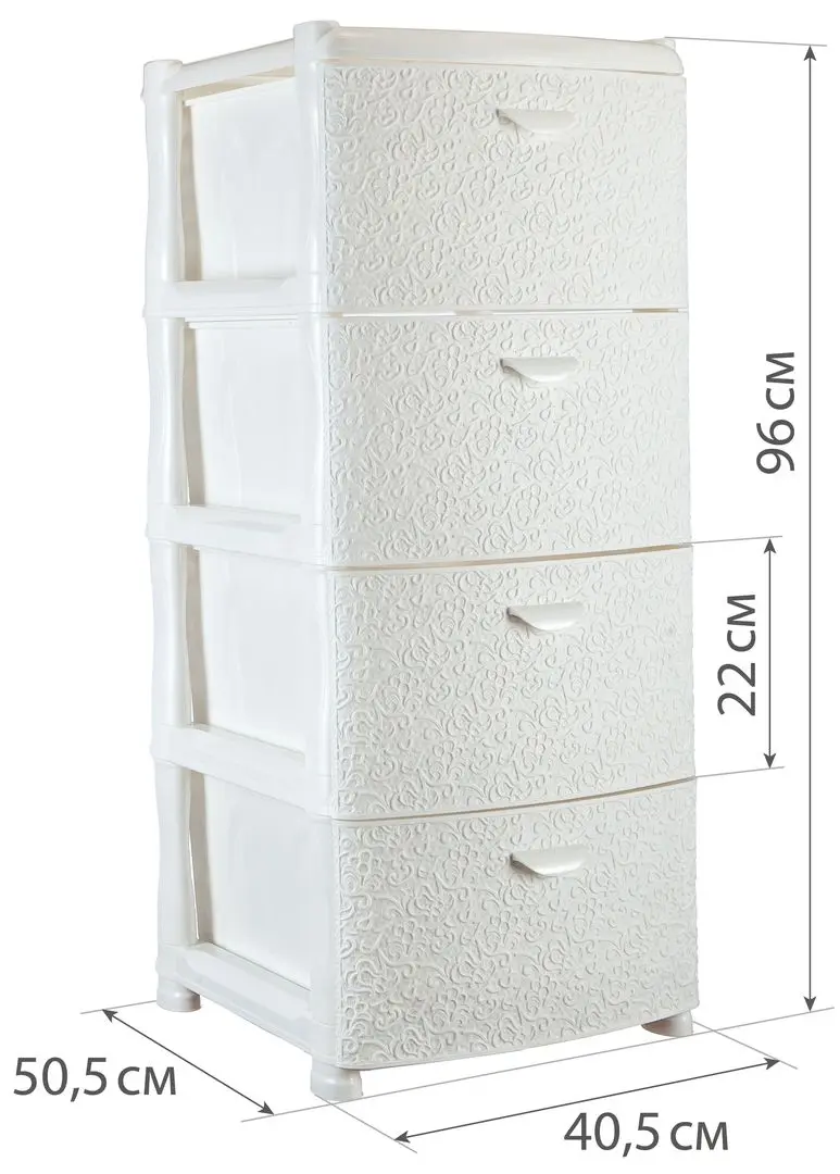 Комод М-пластика Кружево М2819 (White)