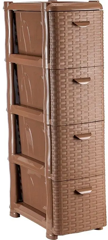 Комод М-пластика Ротанг М2814 (4 секции)