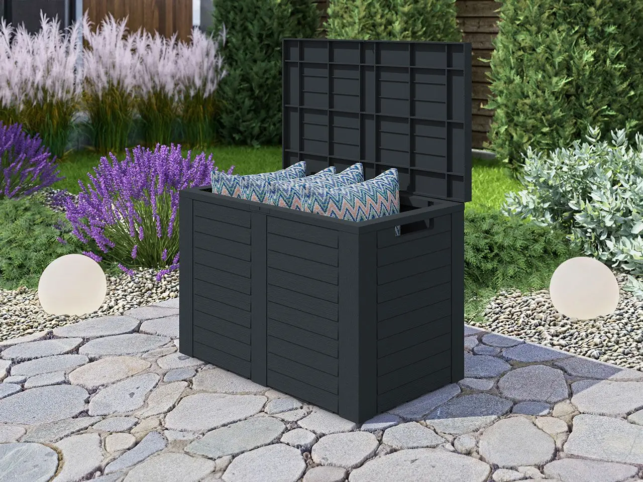 Lada depozitare de gradina Mirjan24 Teramote/Eurytos (Anthracite) - 4