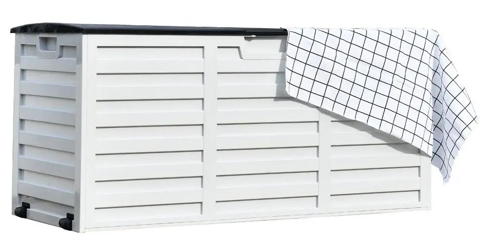 Lada depozitare de gradina Mobhaus Padmo (White/Black) - 9