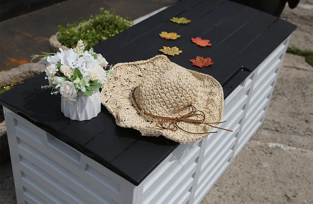 Lada depozitare de gradina Mobhaus Padmo (White/Black) - 4