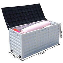 Lada depozitare de gradina Mobhaus Padmo (White/Black) Thumb