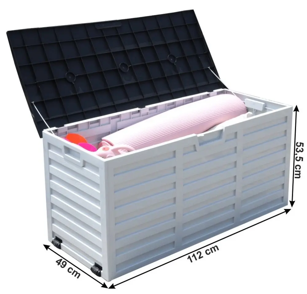 Lada depozitare de gradina Mobhaus Padmo (White/Black) - 2