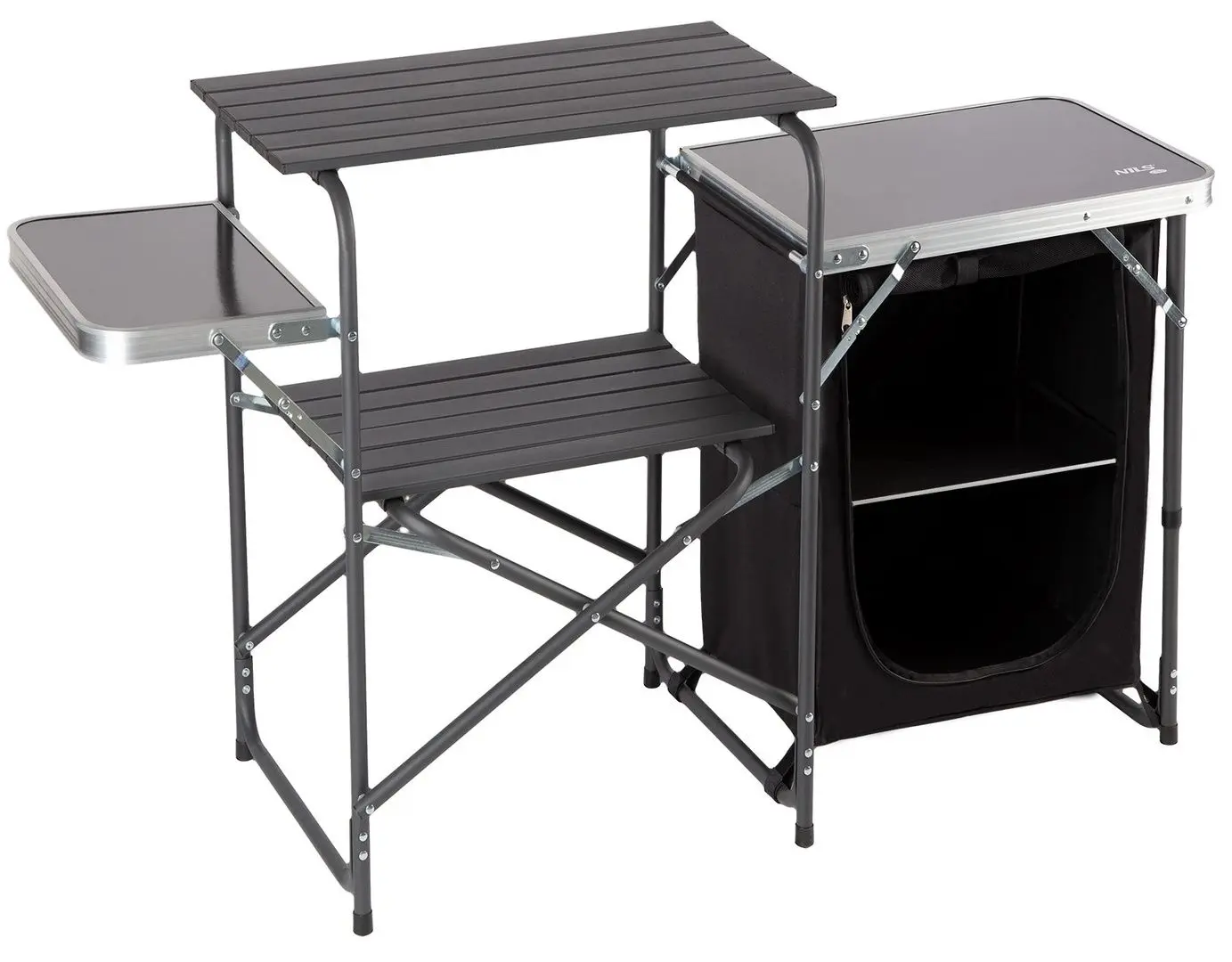 Cкладной шкаф Nils Camp NC3040 (Black/Silver)