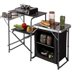 Cкладной шкаф Nils Camp NC3040 (Black/Silver) Thumb