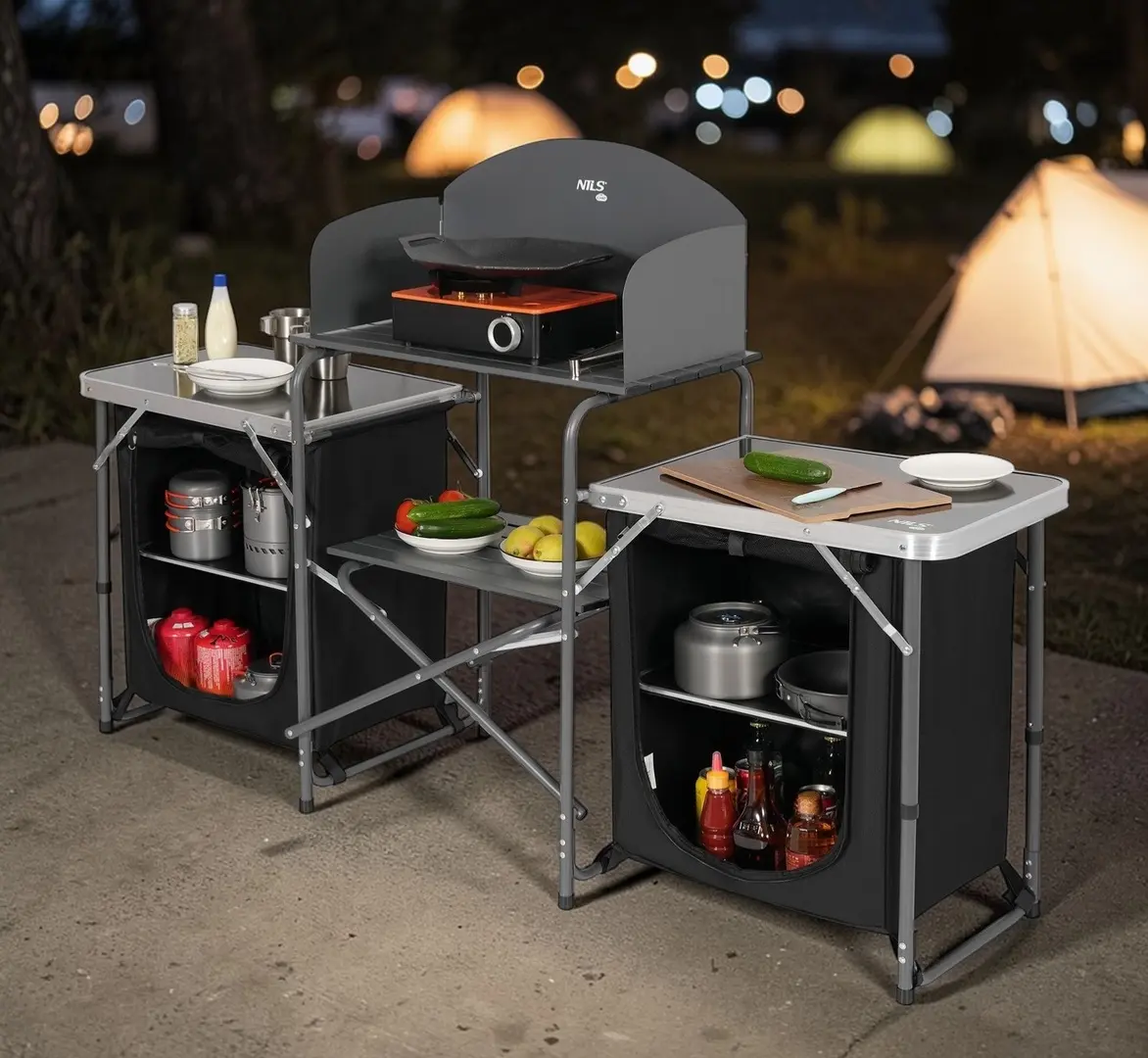 Складной шкаф Nils Camp NC3042 (Black)